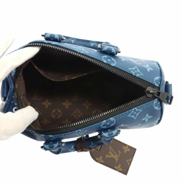 ルイヴィトン ハンドバッグ モノグラム キーポル・バンドリエール 25 M46803 LOUIS VUITTON 青