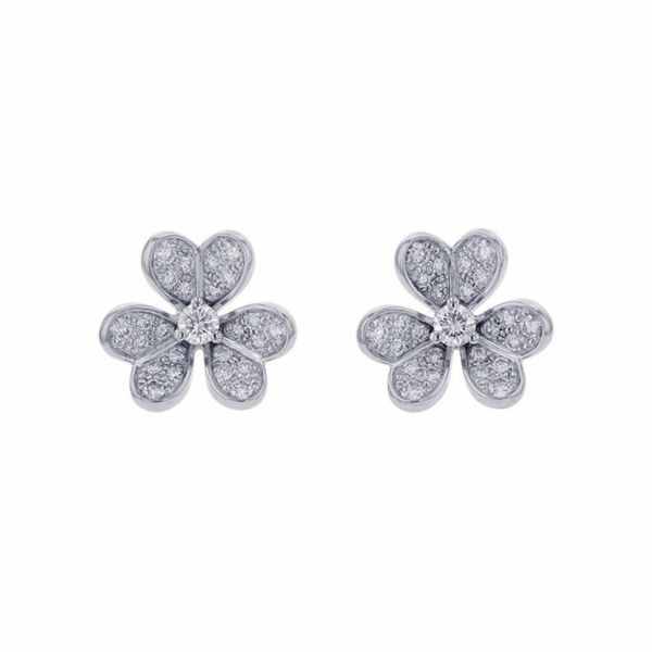 ヴァンクリーフ&アーペル ピアス フリヴォル イヤリング ミニ ダイヤモンド 50P K18WGホワイトゴールド VCARP3W100