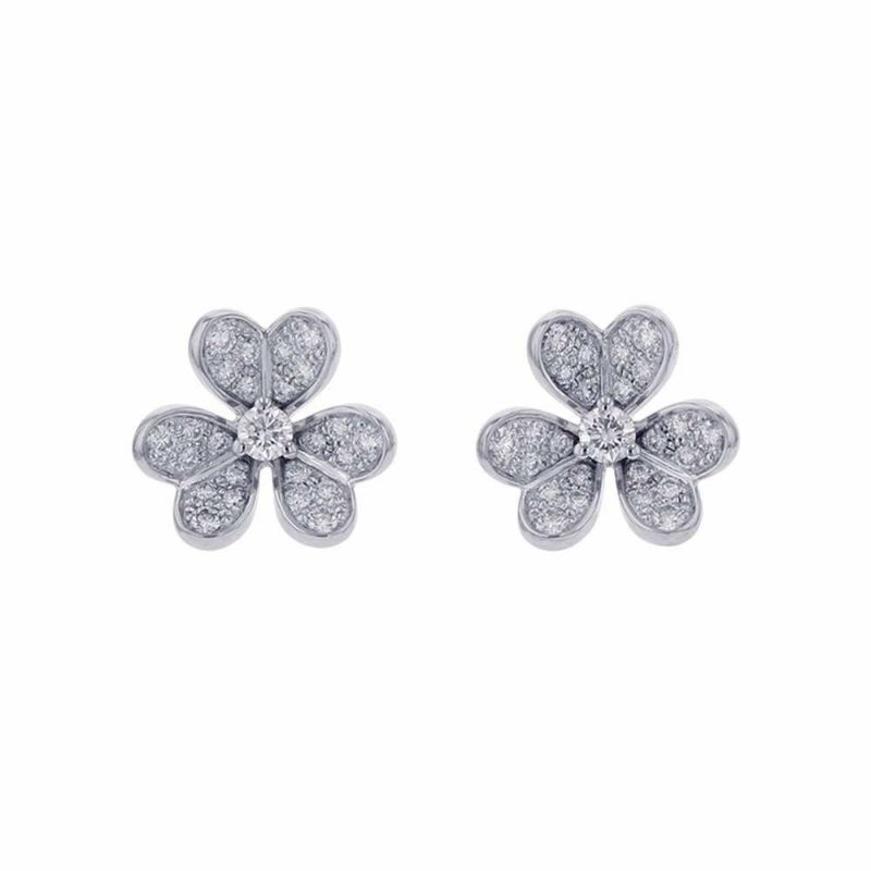 ヴァンクリーフ&アーペル ピアス フリヴォル イヤリング ミニ ダイヤモンド 50P K18WGホワイトゴールド VCARP3W100