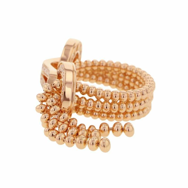 カルティエ リング アグラフ リング セミパヴェセッティング ダイヤ 59P 計約0.95ct K18PGピンクゴールド サイズ53 N4780800 指輪