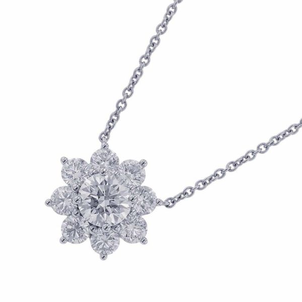 サンフラワーネックレス SUNFLOWER】サンフラワー ネックレス モアサナイト 10K/18K