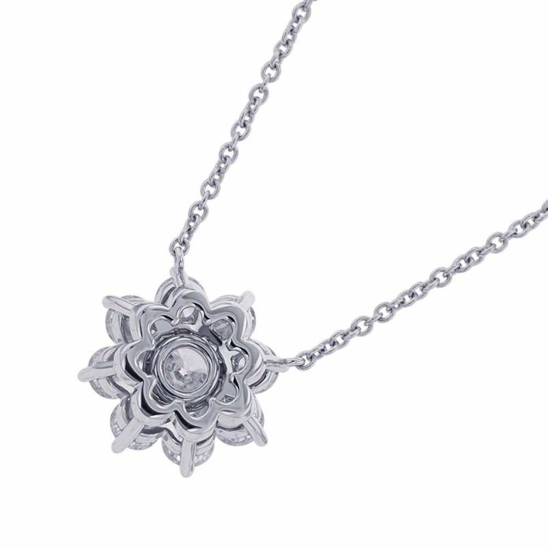 ハリーウィンストン ネックレス サンフラワー・ペンダント スモール ダイヤ 中石0.70ct/9P 計約1.55ct Pt950 PEDPNASMSF GIA鑑定書付き