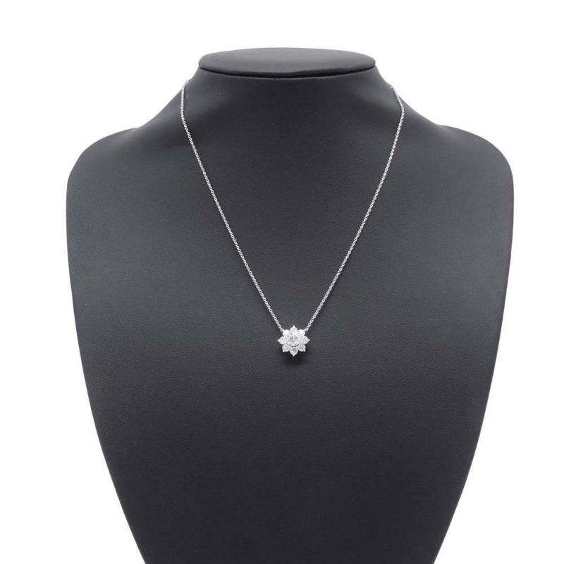 ハリーウィンストン ネックレス サンフラワー・ペンダント スモール ダイヤ 中石0.70ct/9P 計約1.55ct Pt950 PEDPNASMSF GIA鑑定書付き