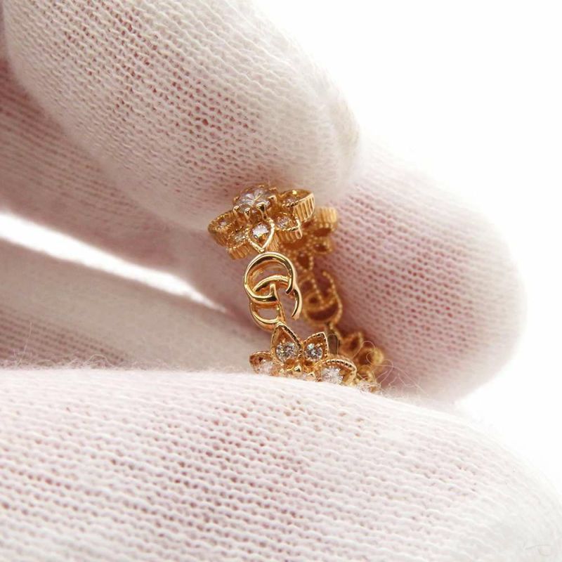 グッチ リング フローラ リング ダイヤモンド K18YGイエローゴールド リングサイズ11 GUCCI ジュエリー