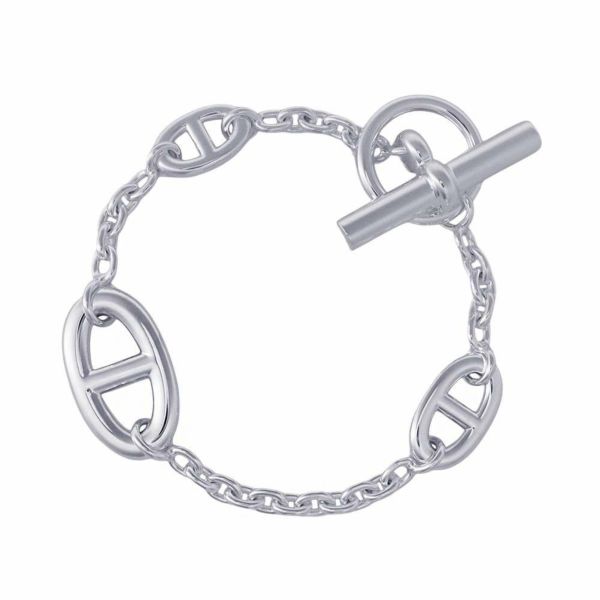 エルメス ブレスレット シェーヌダンクル ファランドール SV925シルバー サイズST HERMES ジュエリー