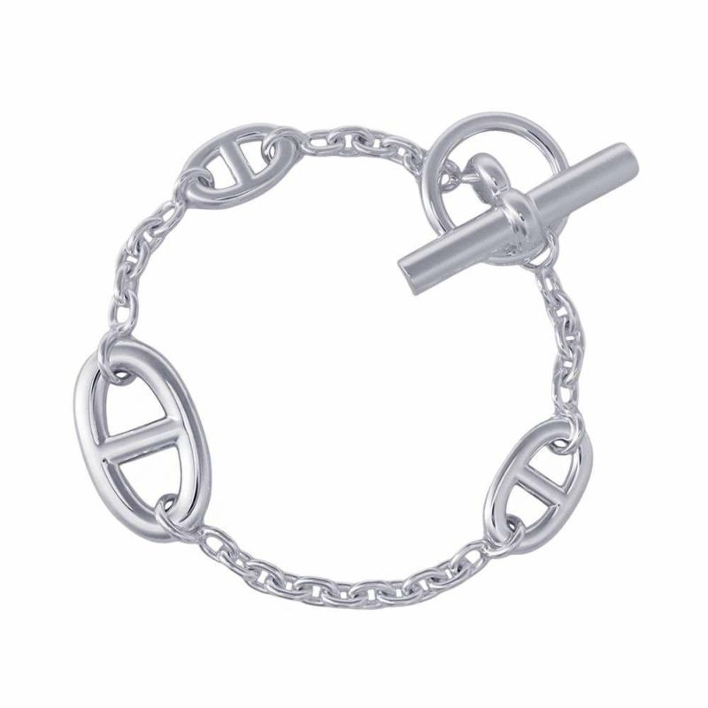 エルメス ブレスレット シェーヌダンクル ファランドール SV925シルバー サイズST HERMES ジュエリー