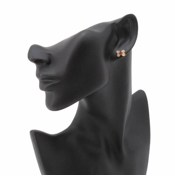 ヴァンクリーフ&アーペル ピアス ダイヤモンド 0.43ct ルビー K18YGイエローゴールド Van Cleef & Arpels ジュエリー