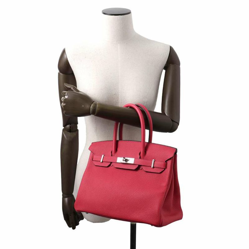 エルメス バーキン30 フランボワーズ/シルバー金具 トゴ Z刻印 HERMES Birkin ハンドバッグ