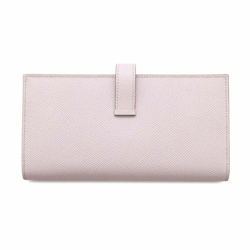 エルメス 長財布 ベアンスフレ ヴェルソ モーヴペール/ルージュセリエ/シルバー金具 エプソン W刻印