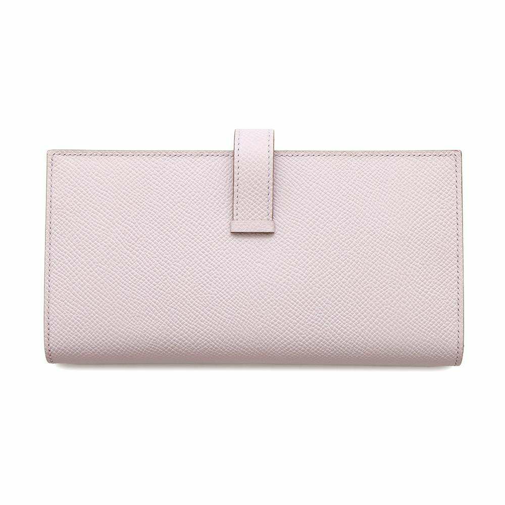 エルメス 長財布 ベアンスフレ ヴェルソ モーヴペール/ルージュセリエ/シルバー金具 エプソン W刻印