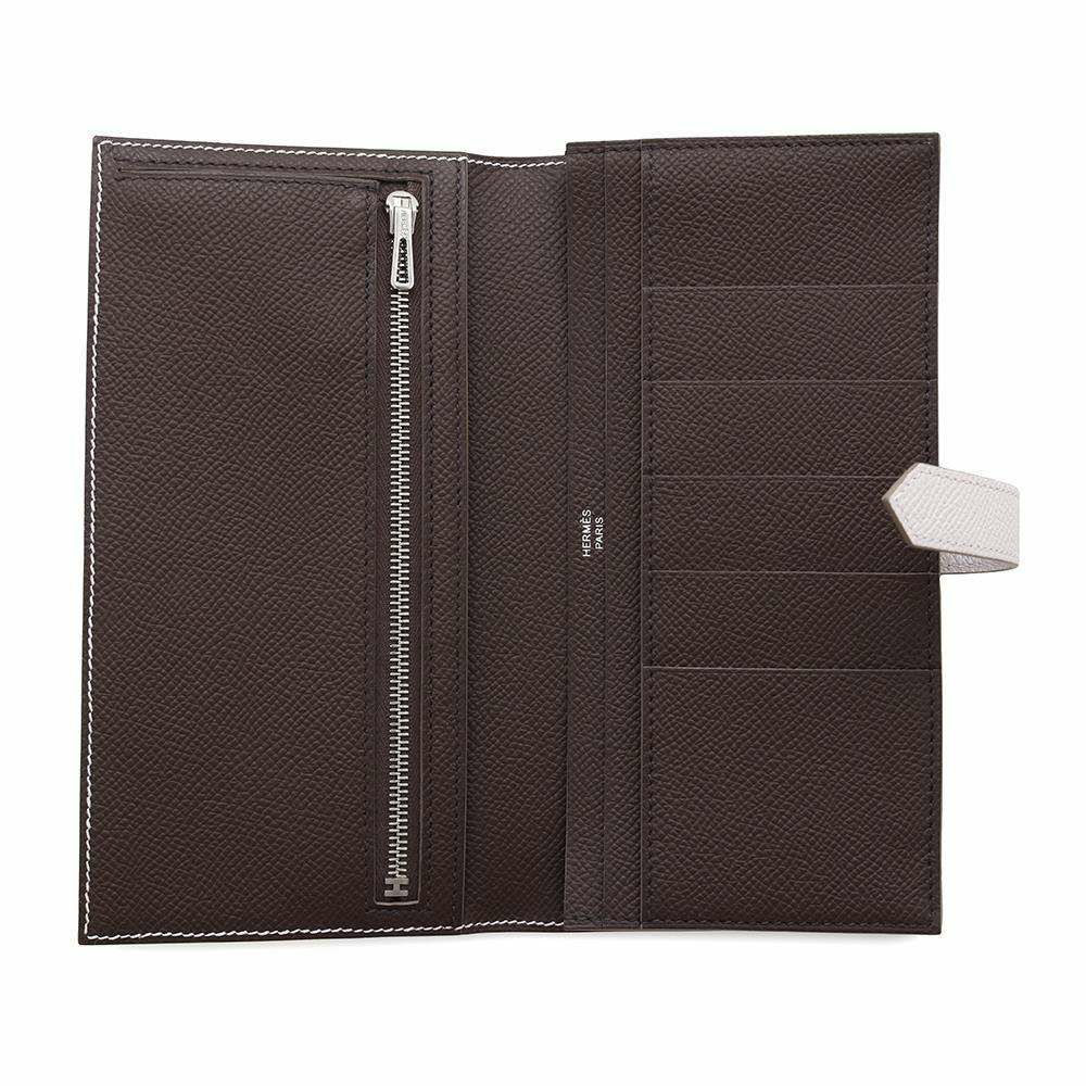 エルメス 長財布 ベアンスフレ ヴェルソ モーヴペール/ルージュセリエ/シルバー金具 エプソン W刻印