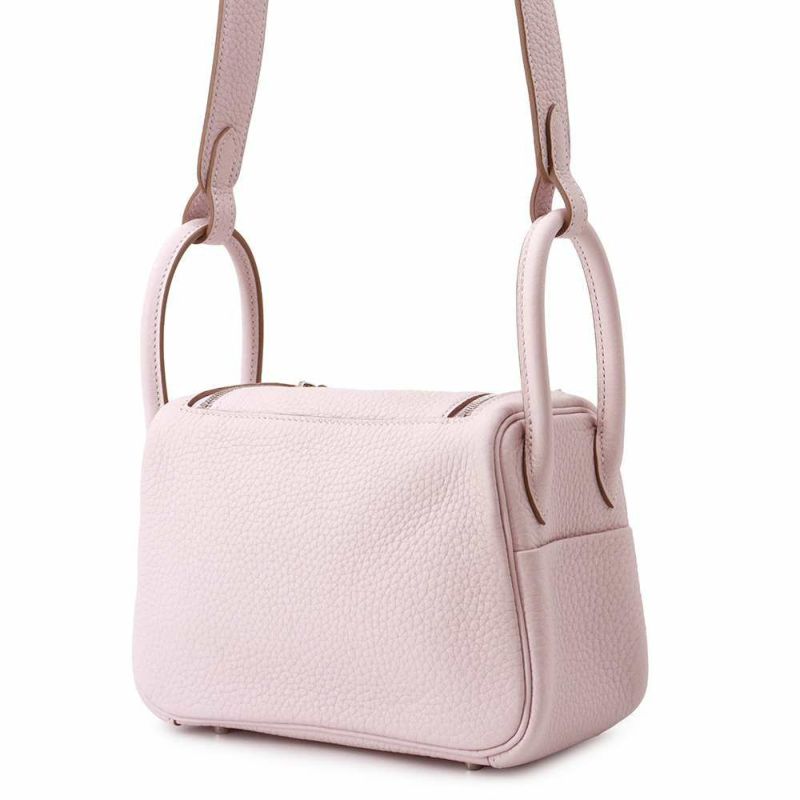 エルメス リンディ ミニ ヴェルソ モーヴペール/ニューホワイト/シルバー金具 トリヨンクレマンス/スイフト W刻印 2wayショルダー