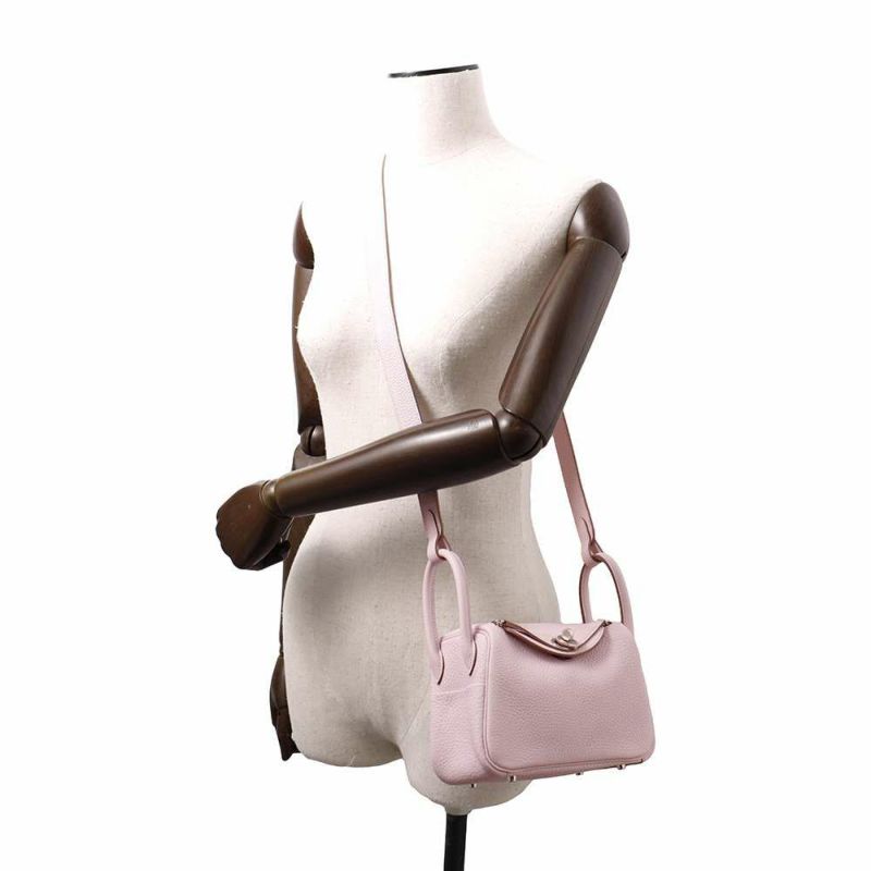 エルメス リンディ ミニ ヴェルソ モーヴペール/ニューホワイト/シルバー金具 トリヨンクレマンス/スイフト W刻印 2wayショルダー