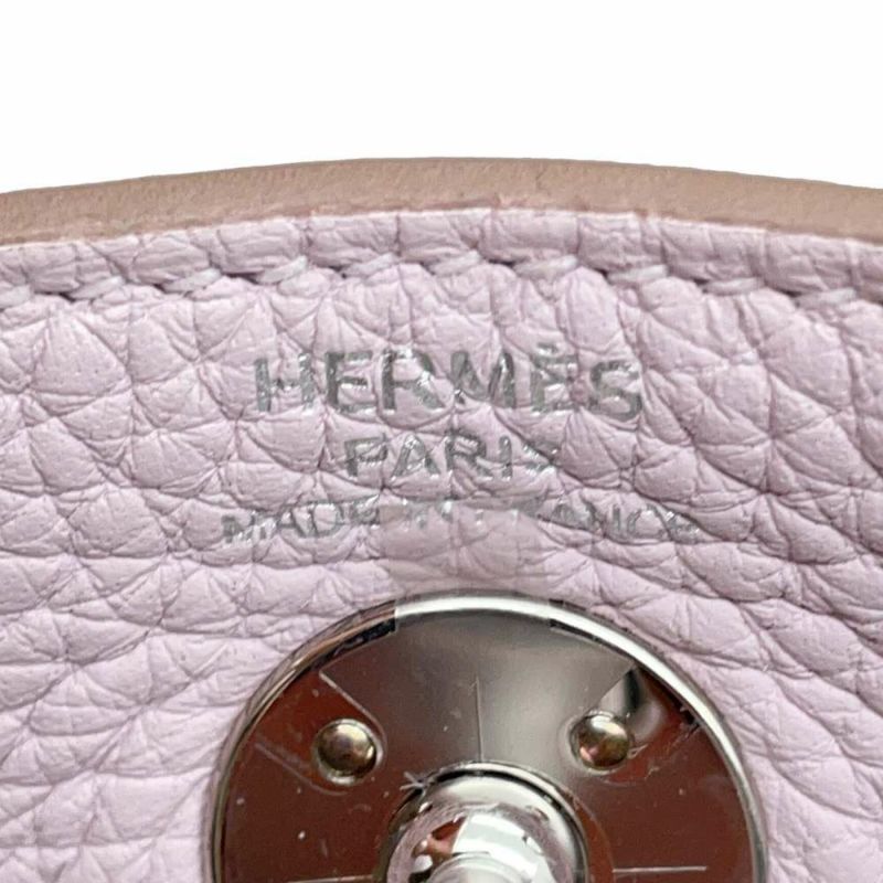 エルメス リンディ ミニ ヴェルソ モーヴペール/ニューホワイト/シルバー金具 トリヨンクレマンス/スイフト W刻印 2wayショルダー