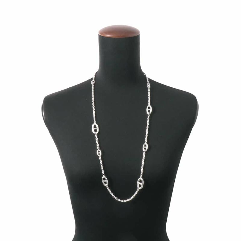 エルメス ネックレス シェーヌダンクル ファランドール80 SV925シルバー HERMES ロングネックレス ジュエリー