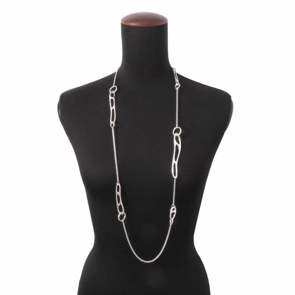 エルメス ネックレス シェーヌダンクル パンク Punk ロング ネックレス SV925シルバー HERMES ジュエリー