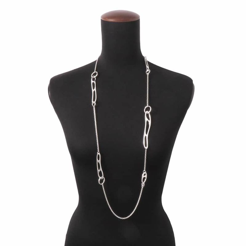 エルメス ネックレス シェーヌダンクル パンク Punk ロング ネックレス SV925シルバー HERMES ジュエリー