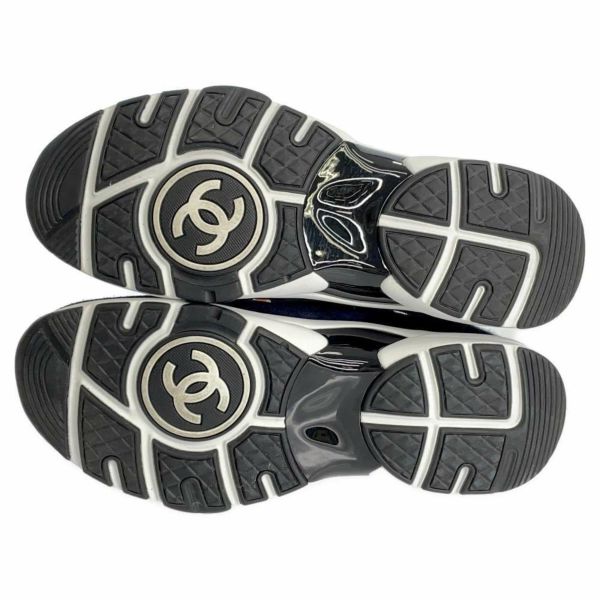 シャネル スニーカー ココマーク ニット スエード レディースサイズ39 G38750 CHANEL 靴 黒