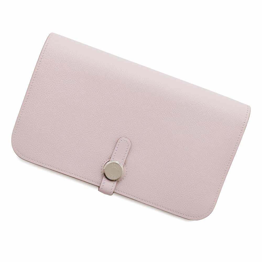 エルメス 長財布 ドゴンGM モーヴペール/シルバー金具 エバーカラー W刻印 HERMES 財布