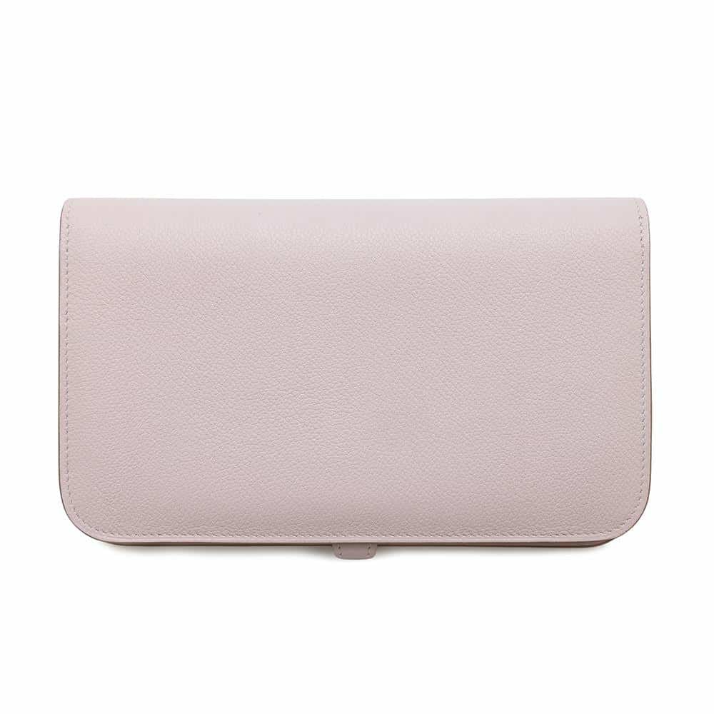 エルメス 長財布 ドゴンGM モーヴペール/シルバー金具 エバーカラー W刻印 HERMES 財布
