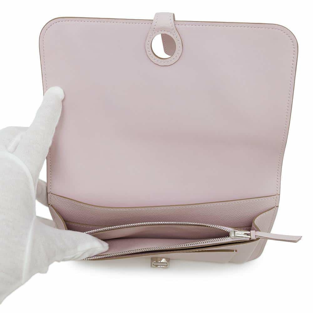 エルメス 長財布 ドゴンGM モーヴペール/シルバー金具 エバーカラー W刻印 HERMES 財布