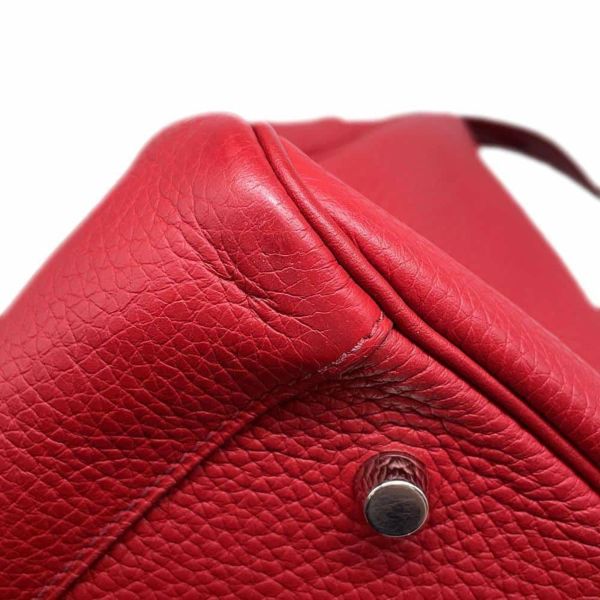 エルメス ハンドバッグ リンディ34 ルージュカザック/シルバー金具 トリヨンクレマンス □R刻印 2wayショルダー