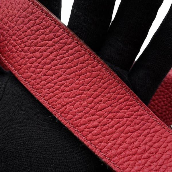 エルメス ハンドバッグ リンディ34 ルージュカザック/シルバー金具 トリヨンクレマンス □R刻印 2wayショルダー