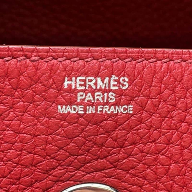 エルメス ハンドバッグ リンディ34 ルージュカザック/シルバー金具 トリヨンクレマンス □R刻印 2wayショルダー