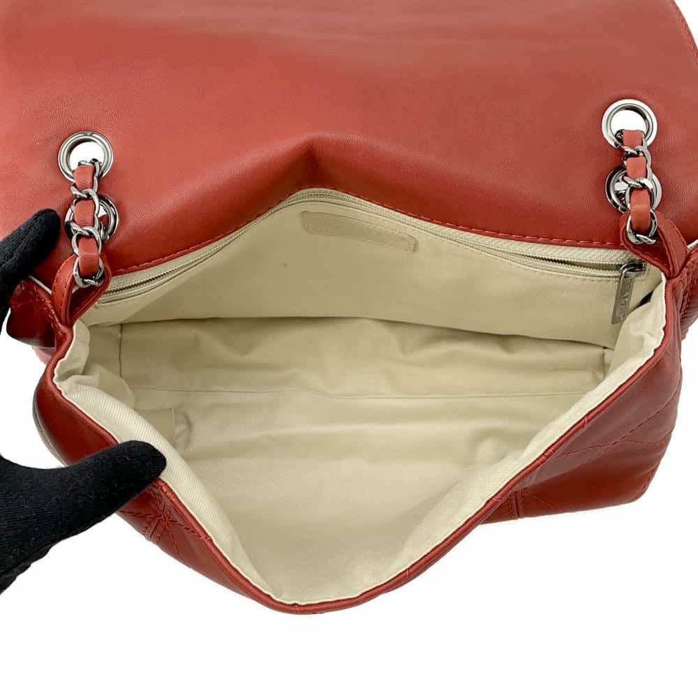 シャネル チェーンショルダーバッグ マトラッセ ココマーク ワイルドステッチ ダブルチェーン ラムスキン CHANEL