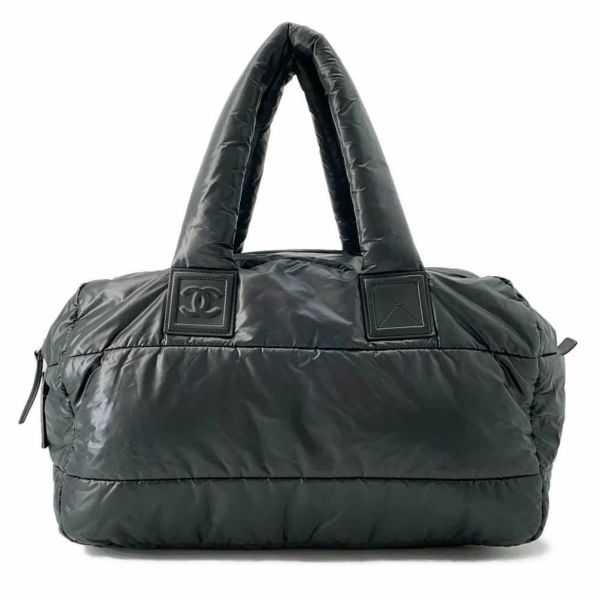 シャネル トートバッグ コココクーン ココマーク ナイロン CHANEL 黒