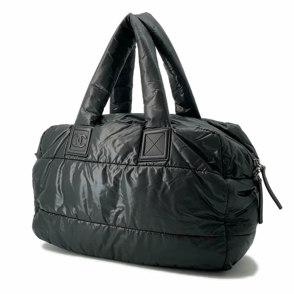 シャネル トートバッグ コココクーン ココマーク ナイロン CHANEL 黒