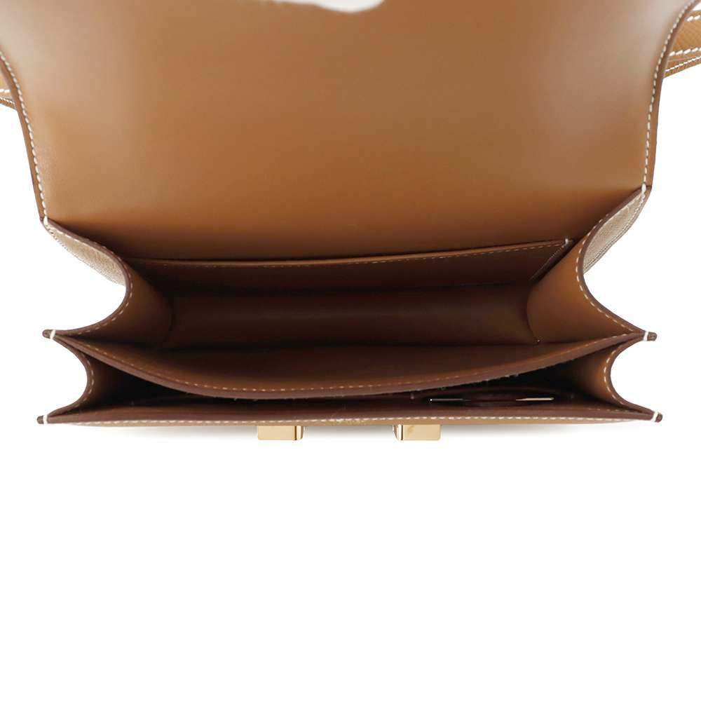エルメス ショルダーバッグ ミニ コンスタンス3 ゴールド/ピンクゴールド金具 エプソン W刻印 HERMES Constance