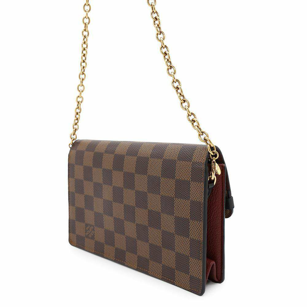 ルイヴィトン チェーンウォレット ダミエ・エベヌ ポルトフォイユ・ヴァヴァン チェーン N60222 LOUIS VUITTON 財布 クラッチ