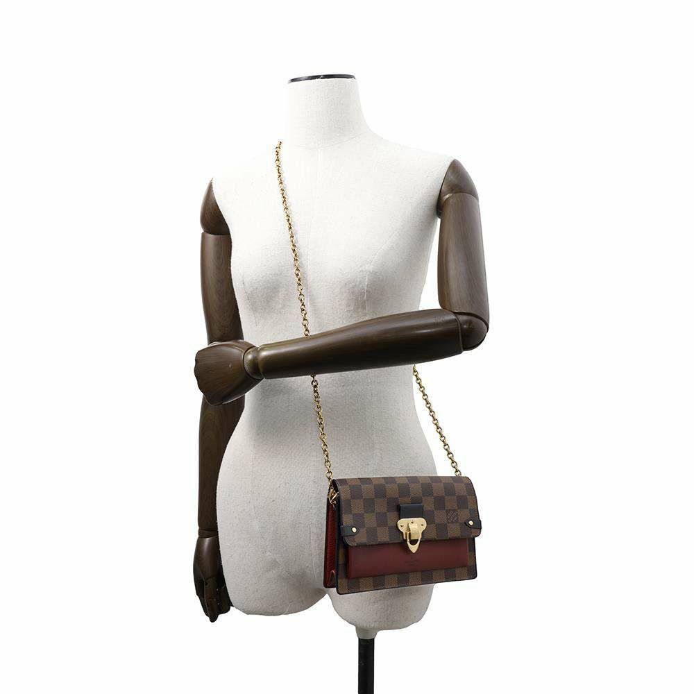 ルイヴィトン チェーンウォレット ダミエ・エベヌ ポルトフォイユ・ヴァヴァン チェーン N60222 LOUIS VUITTON 財布 クラッチ