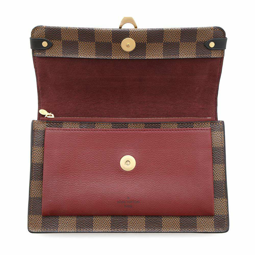 ルイヴィトン チェーンウォレット ダミエ・エベヌ ポルトフォイユ・ヴァヴァン チェーン N60222 LOUIS VUITTON 財布 クラッチ