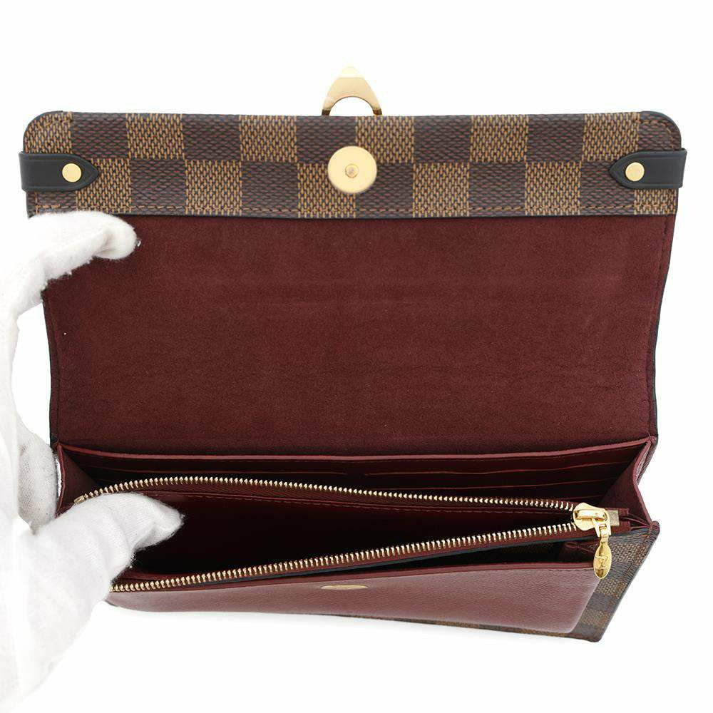 ルイヴィトン チェーンウォレット ダミエ・エベヌ ポルトフォイユ・ヴァヴァン チェーン N60222 LOUIS VUITTON 財布 クラッチ