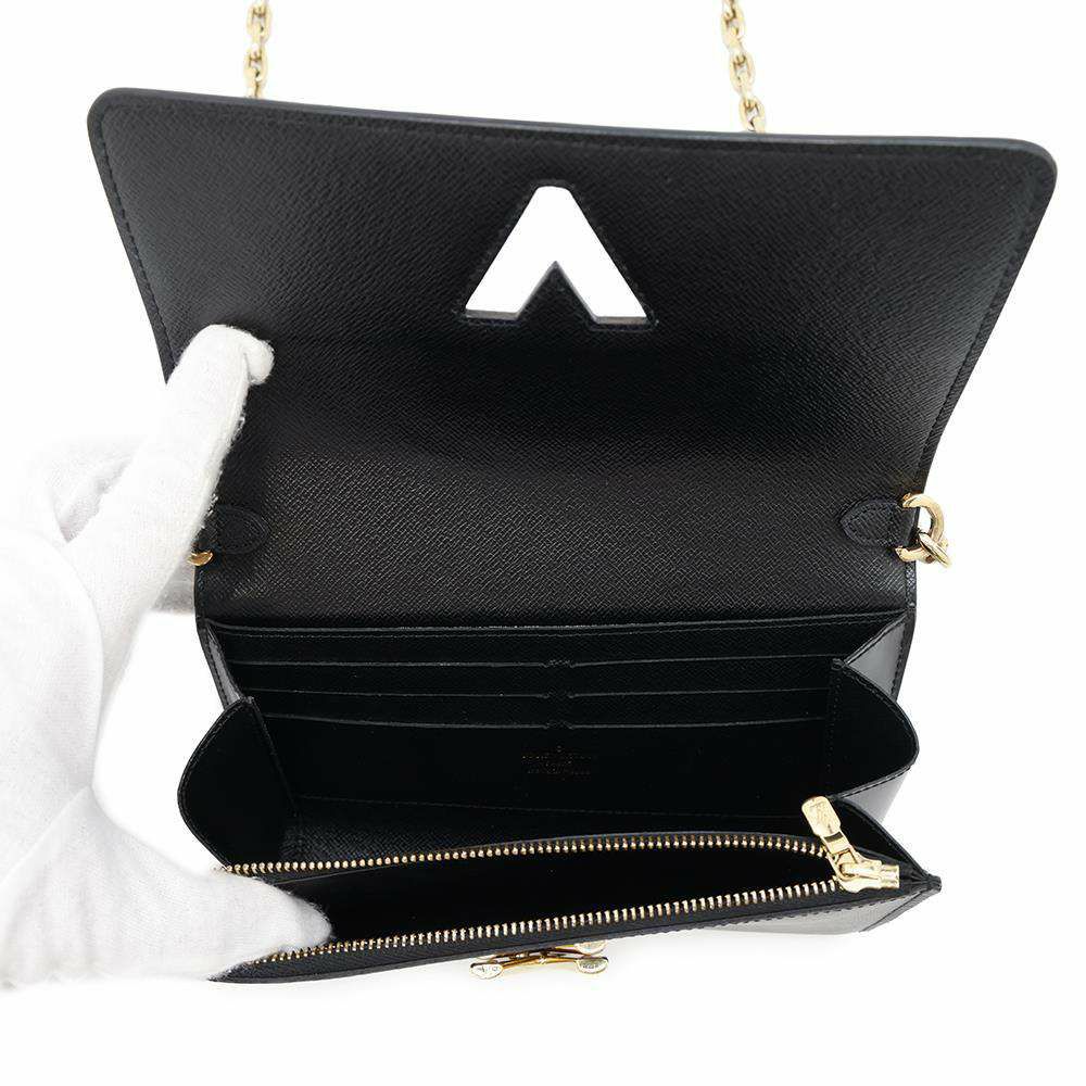 ルイヴィトン チェーンウォレット エピ スパンコール ポルトフォイユ・ツイスト チェーン フクロウ M62334 黒 ブラック 財布