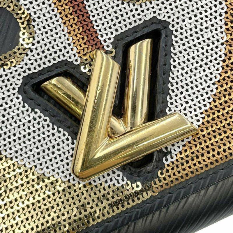 ルイヴィトン チェーンウォレット エピ スパンコール ポルトフォイユ・ツイスト チェーン フクロウ M62334 黒 ブラック 財布