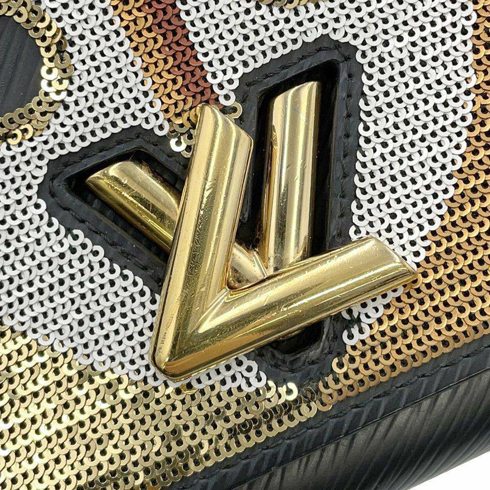 ルイヴィトン チェーンウォレット エピ スパンコール ポルトフォイユ・ツイスト チェーン フクロウ M62334 黒 ブラック 財布