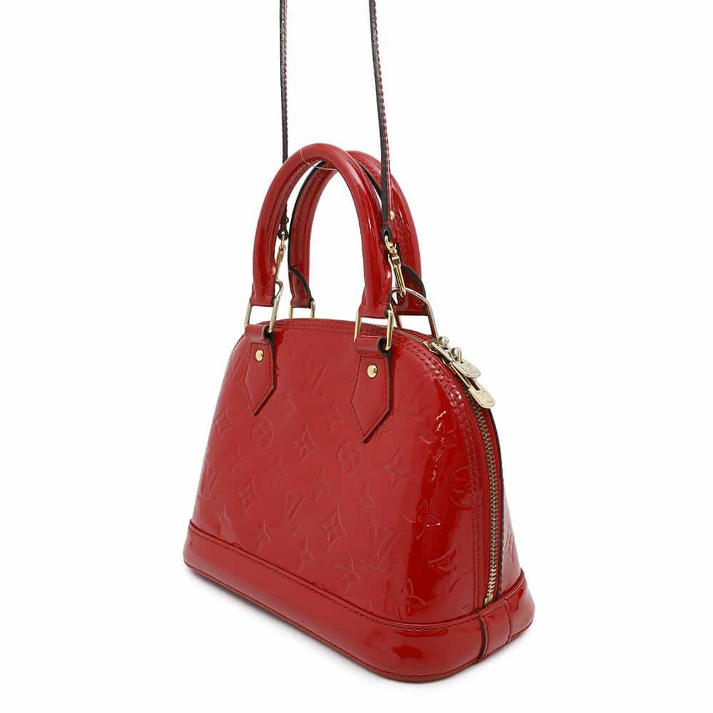 ルイヴィトン ハンドバッグ モノグラム・ヴェルニ アルマBB M90174 LOUIS VUITTON 2way レッド
