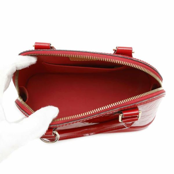 ルイヴィトン ハンドバッグ モノグラム・ヴェルニ アルマBB M90174 LOUIS VUITTON 2way レッド
