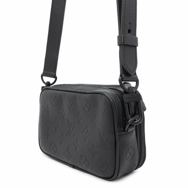 ルイヴィトン ショルダーバッグ モノグラム・シャドウ アルファ・ウェアラブルウォレット M82544 LOUIS VUITTON 黒 ブラック