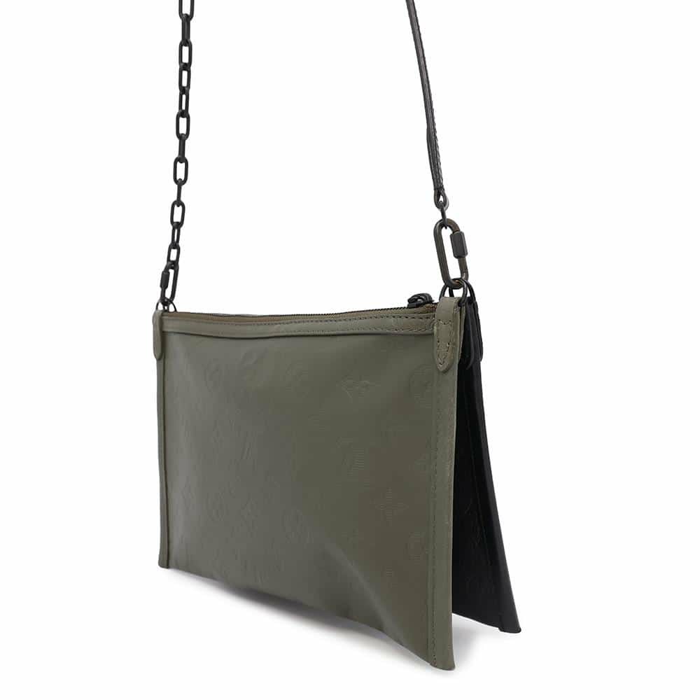 ルイヴィトン ショルダーバッグ モノグラム・シャドウ フラット・メッセンジャー M44635 LOUIS VUITTON ポーチ ブラック 黒