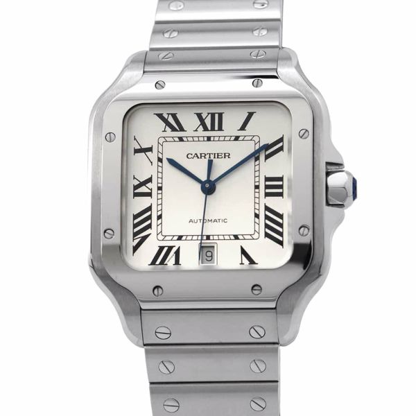 カルティエ サントス ドゥ カルティエ LM WSSA0018 Cartier 腕時計 シルバー文字盤