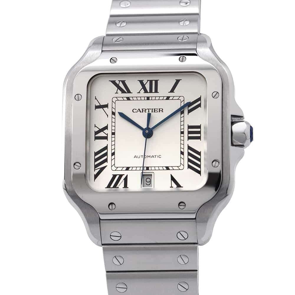カルティエ サントス ドゥ カルティエ LM WSSA0018 Cartier 腕時計 シルバー文字盤