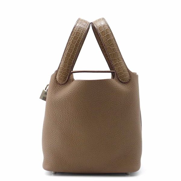 エルメス ピコタンロックPM タッチ エトゥープ/シルバー金具 トリヨンクレマンス/アリゲーターマット Z刻印