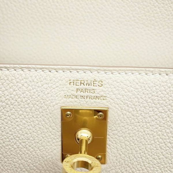 エルメス ハンドバッグ ケリー25 内縫い クレ/ゴールド金具 トゴ Z刻印 HERMES 2wayショルダー