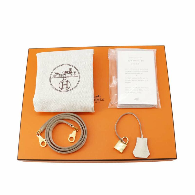 エルメス ハンドバッグ ケリー25 内縫い クレ/ゴールド金具 トゴ Z刻印 HERMES 2wayショルダー