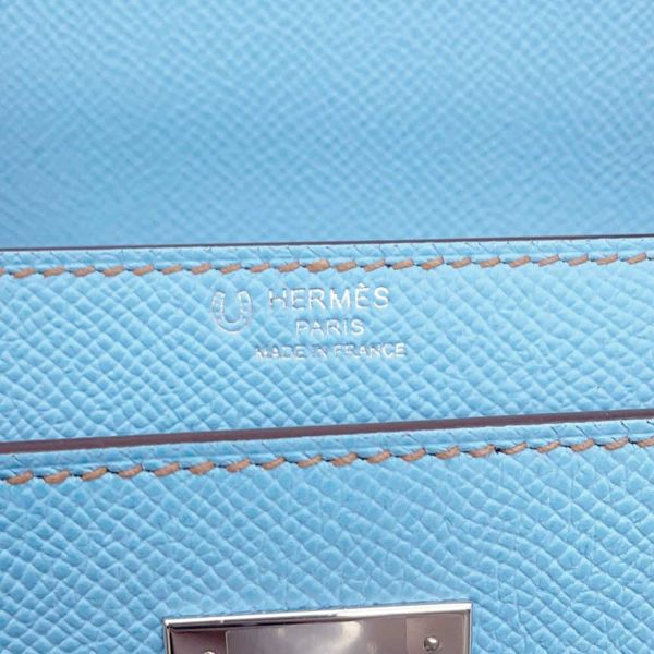 エルメス ビジネスバッグ ケリー デペッシュ36 ヴェルソ SPO セレステ/ゴールド/シルバー金具 エプソン W刻印 メンズ セレスト