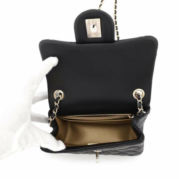 シャネル チェーンショルダーバッグ ミニマトラッセ ココマーク ココボール ラムスキン AS1786 CHANEL 黒